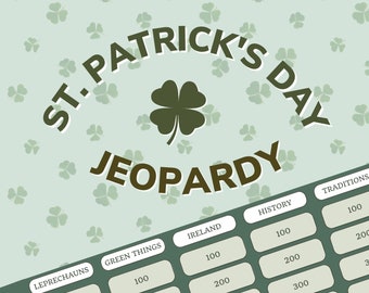 St. Patrick's Day Jeopardy Game | Party Fun (Digital Download)