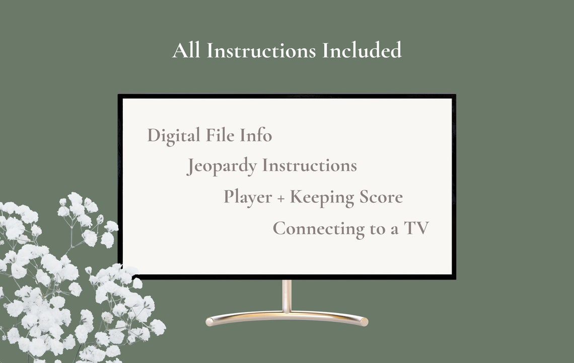 Baby Shower Jeopardy Baby Shower Game Digital Download Customizable