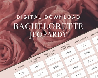 Bachelorette Party Jeopardy! | Digital Download | Customizable Bachelorette Game | Bachelorette Party Game | Hen Party Game | Bachelorette