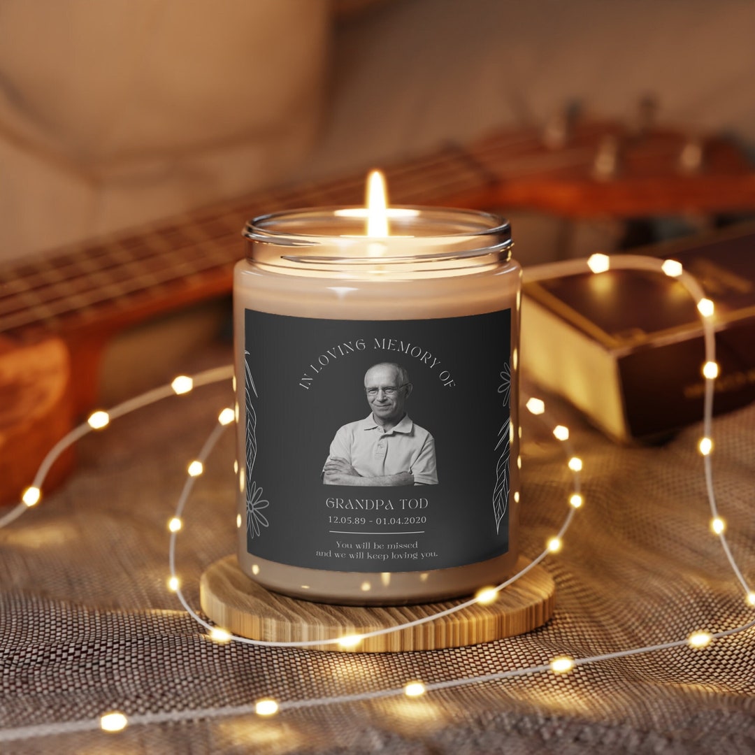 Custom Memorial Candle Custom Photo Candle Sorry for Your Loss Etsy