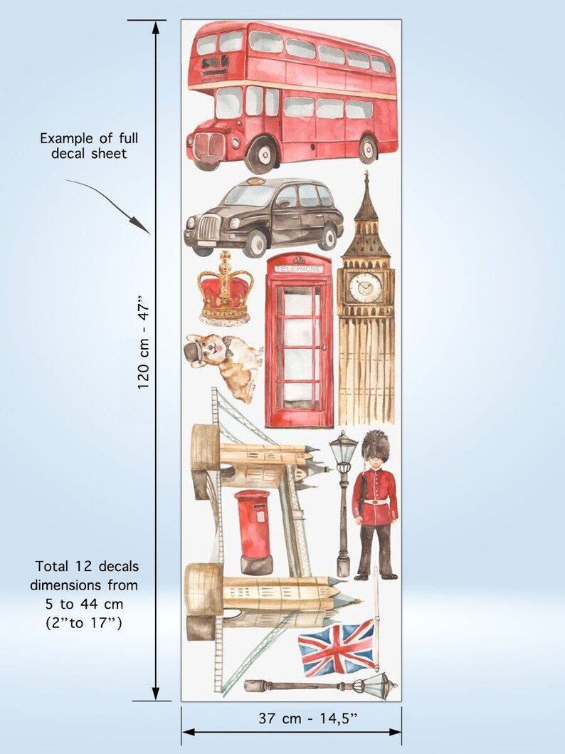 London Great Britain England Wall Decal Capital Big Ben Vinyl Etsy UK