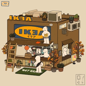 Sklep z tekturą | 8x8 Artprint | Oryginał, Sztuka jedzenia, Wystrój domu i kuchni, Sztuka ścienna kawiarni, Wydruk cyfrowy