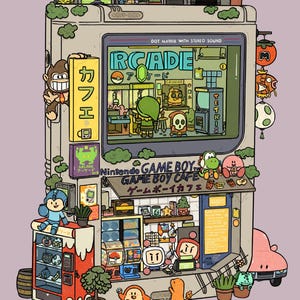 Carte postale Gameboy Arcade | Carte postale 4 x 6| postale | Original, art culinaire, décoration de maison et de cuisine, art mural café, impression numérique