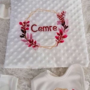 Baby Girl Coming home Outfit with Custom Name Embroidered, Newborn Hospital Outfit Clothes, New Baby Gift Set