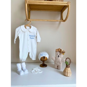 Personalized Baby Boy Coming Home Outfit - Embroidered Newborn Set with Custom Name, Perfect New Mom Gift, Welcome Home