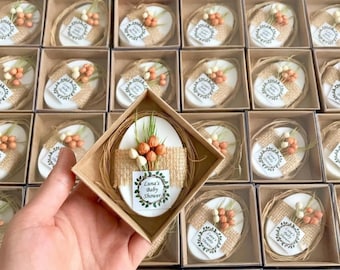 Handmade Baby Shower Soap Favors, Personalized Mini Scented Soap, Rustic Favors for Guests in Bulk, Birthday Party Gifts for Guests