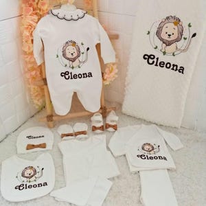 Custom Name Embroidered Baby Outfit, Soft Cotton Going Home Ensemble, Perfect Newborn Welcome Gift, Gender Design for Toddlers