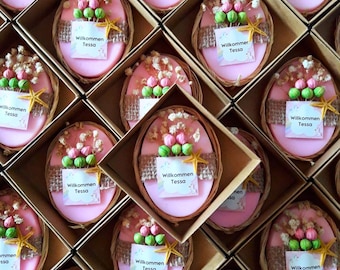 Personalized Lavender Baby Shower Soaps: Rustic Floral Favors
