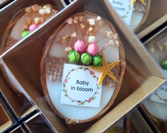 Baby in Bloom Soap Favors: Handmade Lavender Floral Guest Keepsake