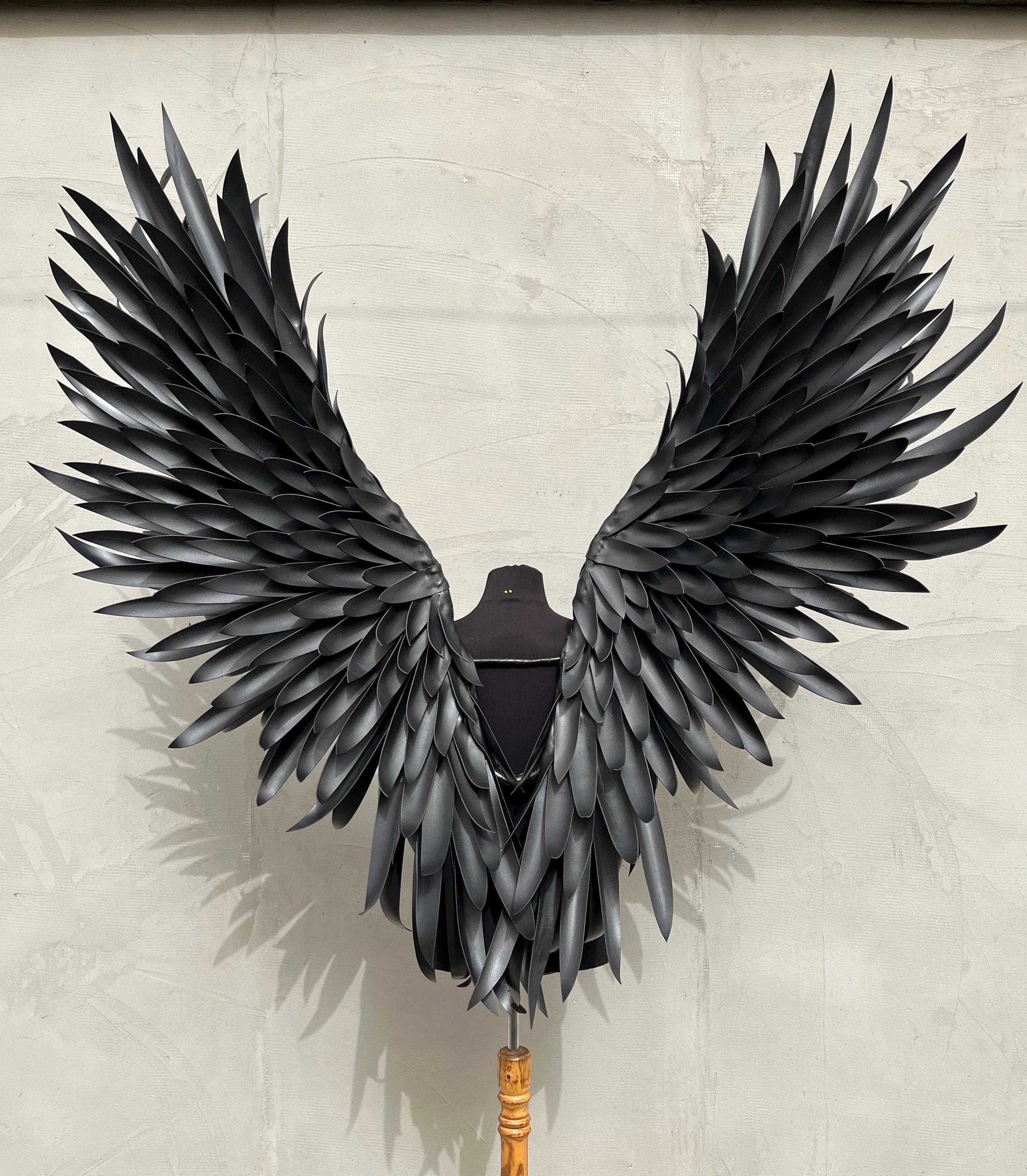 black wings,angel wings for show,wings for halloween, devil wings, dark angel, cosplay