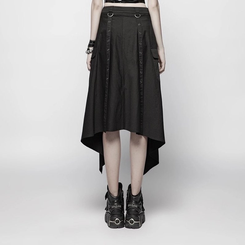 Doomsday Long Black Half Skirt Black Slit Overskirt Goth - Etsy