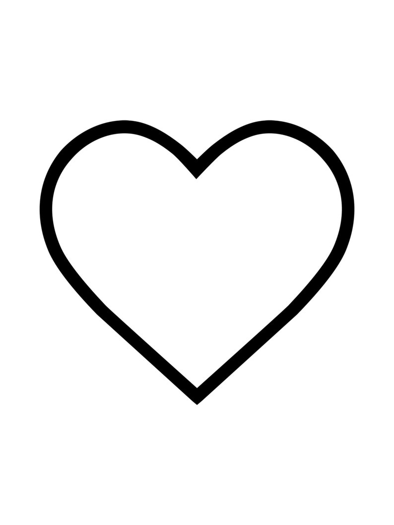 Heart Love Valentine's Printable Digital Download - Etsy
