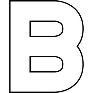Letter B Upper Case Template, Alphabet, Learning, School, Printable Instant Digital Download