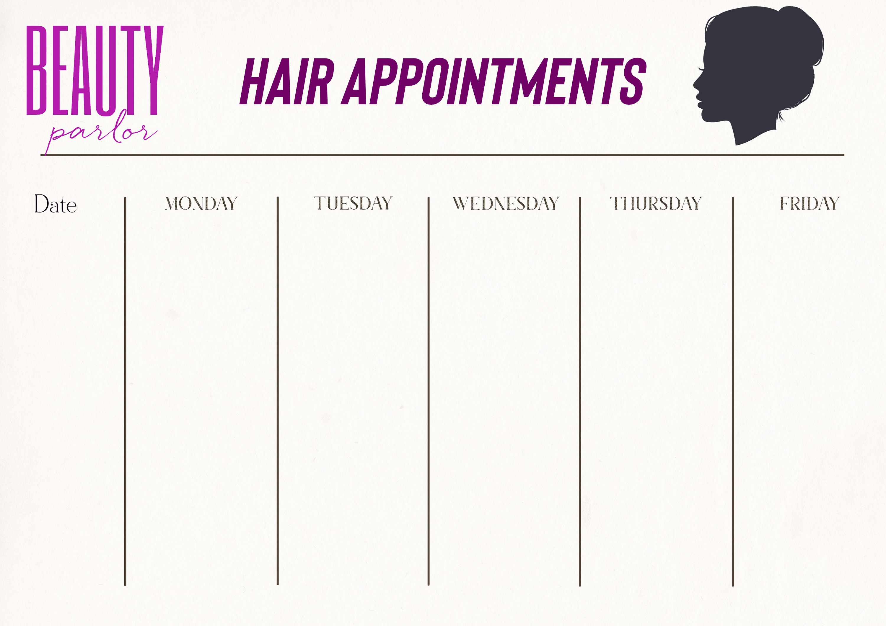 Hair Appointments Sheet Printable Digital Download Etsy how-to-make-a-passport-photo-using-only-canva-gallery-posted-by
