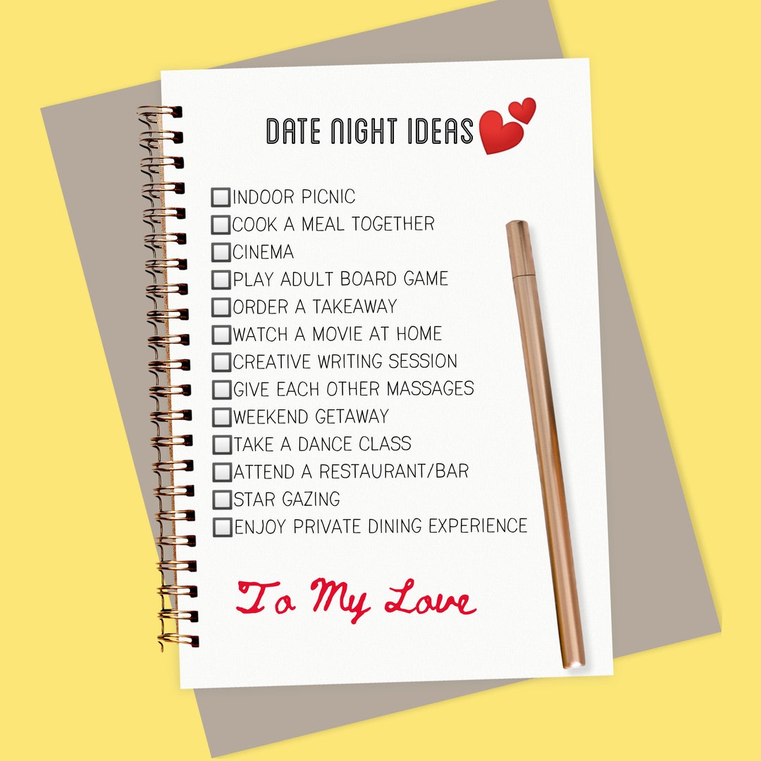 Date Night Ideas Printable Digital Download - Etsy