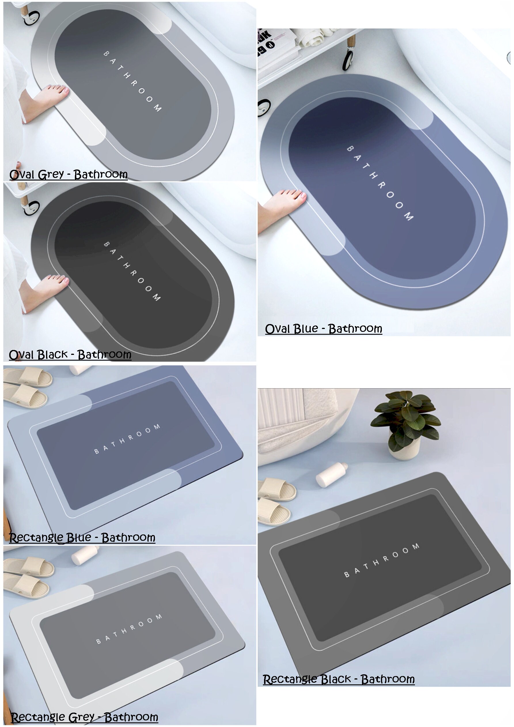 20OFF Super Absorbent Bath Mat Quick Drying Bathroom Rug Etsy UK