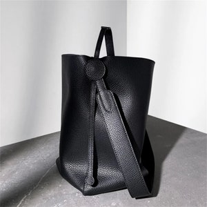 Genuine Leather Bucket Bag,classic Bag,women's Fashion Bag,shoulder Bag ...