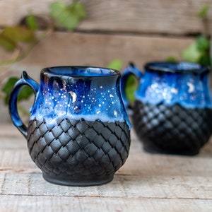 Ceramic Mug, Dragon scale mug, Handmade pottery, Ceramic mug handmade, Handmade ceramic mug, fantasy mug,