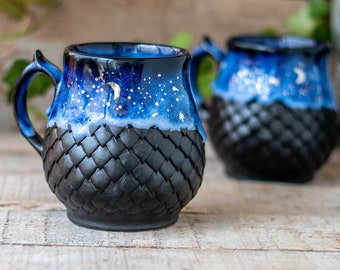 Tasse en céramique, tasse en écailles de dragon, poterie faite main,