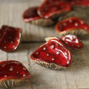 Keramische Paddenstoel Worry Stone: Fidget Antistress Agaric Cup