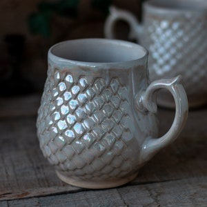 Drago perlato, tazza in scala di drago, ceramica fatta a mano, immagine 3