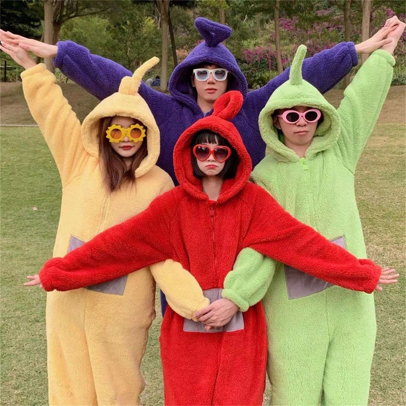 Unisex Teletubbies Costumes Disi Onesies Lala Cosplay Pajamas Etsy UK