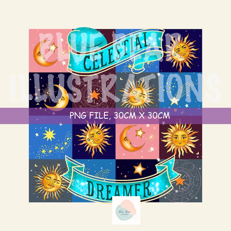 Celestial PNG, Retro Moon Design, Hippie, Sun and Moon Png for ...