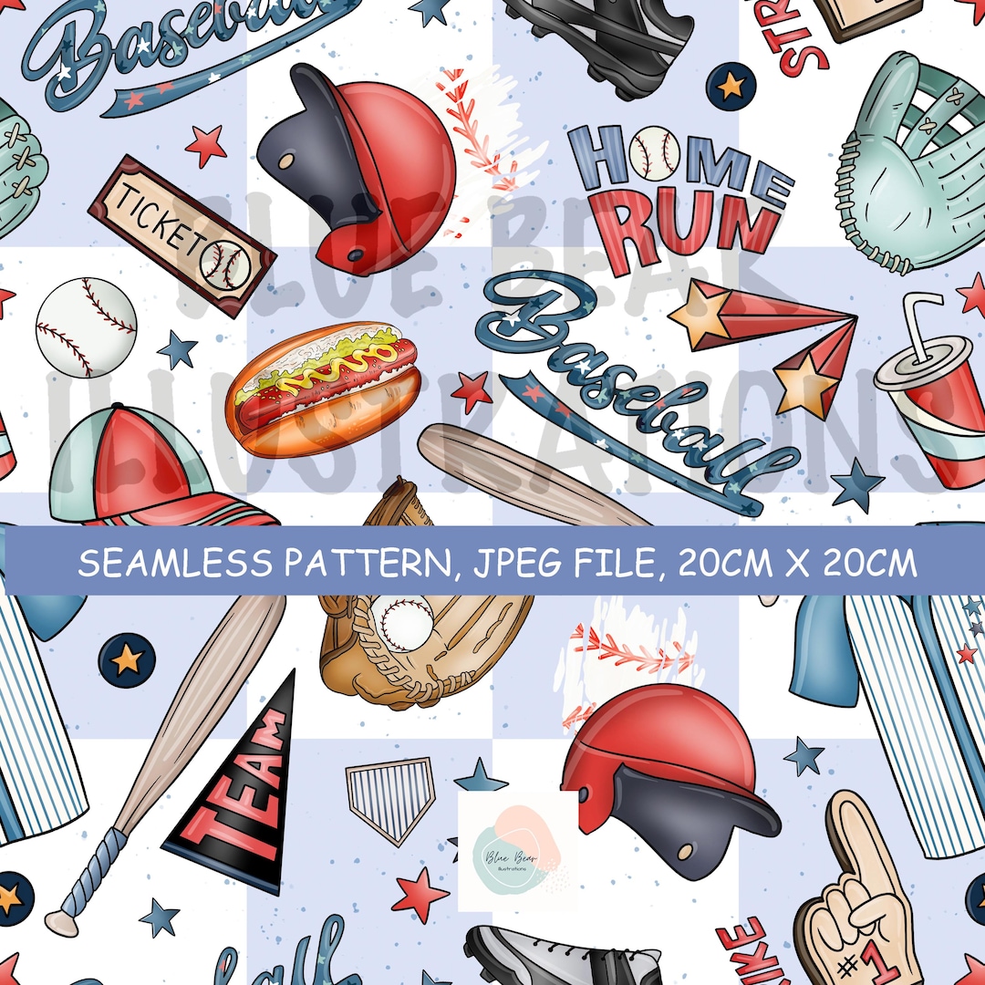Spring Baseball Designs Baseball Seamless Pattern, Summer Design , Baby Fabric, NY Yankees ...