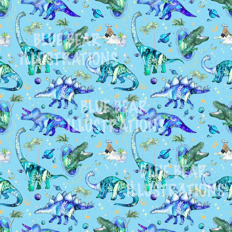 Dinosaurs Seamless, Jurassic Park Design, Dino Cute Prints, Instant ...