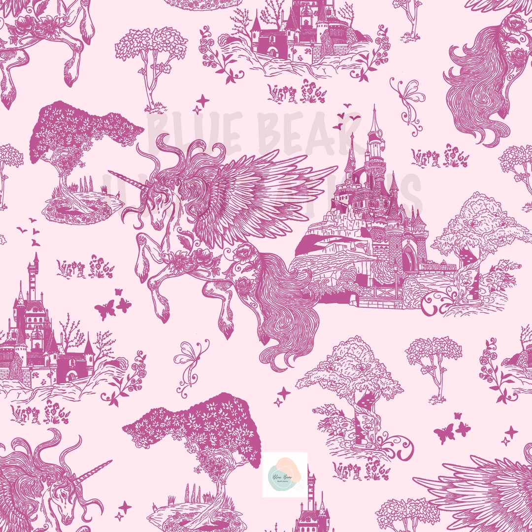 French Toile Seamless Pattern, Vintage Floral Digital Art Download ...