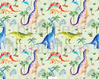 Dino seamless pattern, Watercolour Dinosaur, Digital pattern, Watercolour jurassic park, Dinosaur, Digital downloads