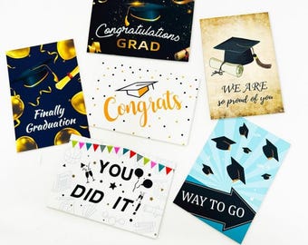 Juego de 6 tarjetas de regalo de graduación con sobre y etiquetas de sello. Regalo de felicitación perfecto para tus seres queridos. Tarjeta con mensaje de bendición.