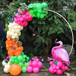152pcs Beach Bach Balloon Arch Tropical Balloon Garland Kit Flamingo Baby Shower Hawaii Birthday Party Bridal Shower Wedding Decorations