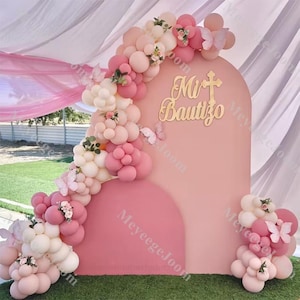 145 Kit ghirlanda di palloncini rosa pastello Baby Shower Bambina Bambino 1° Compleanno Rivelazione del sesso Bambini Festa Decorazione Anniversario di matrimonio Boho Bridal Shower