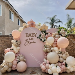 108/160pcs Baby Shower Balloon Garland Kit Pink Sand Brown Decorative Balloons Gender Reveal Happy Birthday Globos Bride to Be Wedding Decor