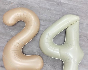 Globos con números de lámina de Mylar caramelo de 40 ", globos con números de crema gigante, globos con números Jumbo 0-9, globos para fiestas de cumpleaños, globos de aniversario