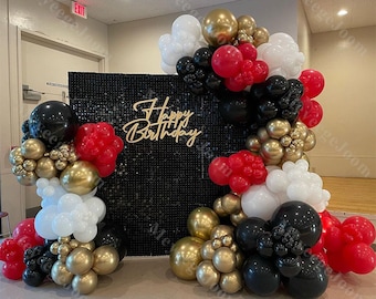 119pcs Palloncini rosa borgogna Garland Arch Kit 12 ''10''5 '' Oro rosa Champagne Oro Palloncini Coriandoli Palloncini metallici in lattice per compleanno Baby Shower | IT