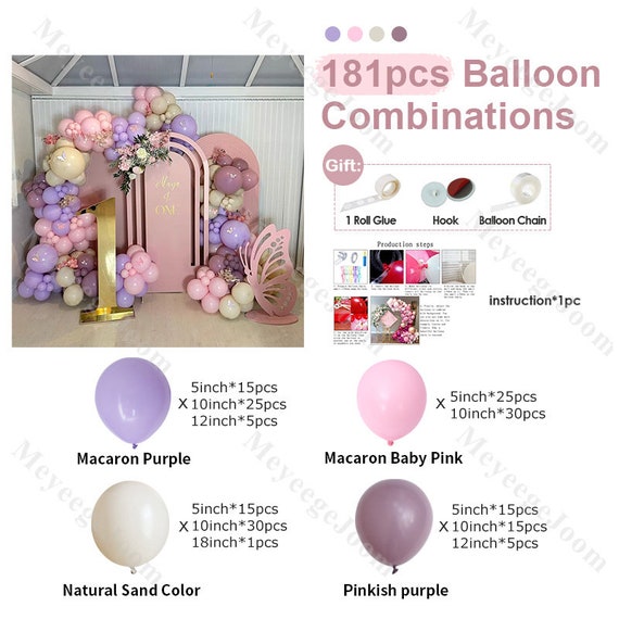 60 Palloncini In Lattice Mix Colori Arancione, Rosa E Macaron, 30 Cm, Per Compleanni, Baby Shower E Feste, Con Nastri Inclusi - 3