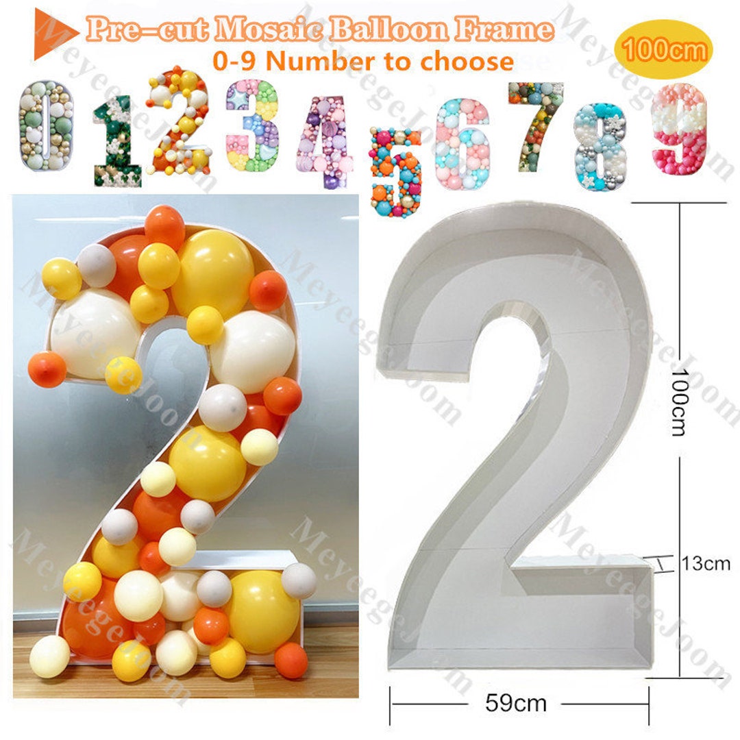 70/100CM Pre-Cut Number Balloon Frame Large Cardboard Marquee Numbers for  Birthday Party Baby Shower Decorations Balloon Frame