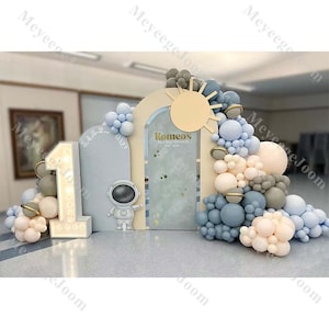 161 pezzi Arriva il sole Kit ghirlanda di palloncini Blu sabbia Globos Ragazzi 1 ° compleanno Baby Shower Ragazza Rivelazione di genere Forniture per feste Decorazioni di nozze