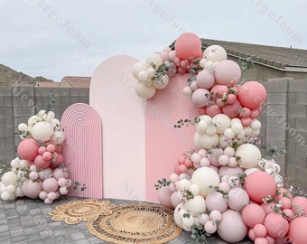 8 Ghirlande Con Fiocchi Rosa Per Feste | Decorazione Lunga 2 Metri Con Fiocchi In Raso Prelegati, Per Compleanni E Matrimoni - 4