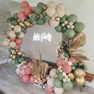 160pc Palloncino neutro Arco Dusty Green Pink Sand Balloon Decor Addio al nubilato Anniversario di matrimonio Boho Palloncini opachi Forniture per feste di compleanno