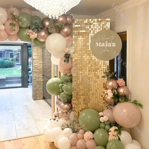 103pcs Bridal Shower Balloon Arch Baby Shower Boy Birthday Party Supplies Gender Reveal Festivals Accessories Graduation Wedding Decoration