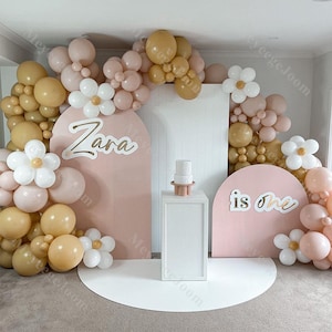 83/146 Stück Daisy Ballon Bogen Weiß Sand Braun Blumen Ballon Kit Baby Shower Gender Reveal Hochzeit Dekor Brautparty Zwei Groovy Birthday