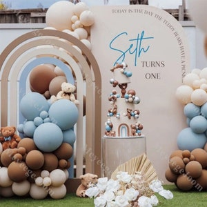 111pcs Bearly Themed Balloon Garland Kit Baby Girl Shower 1st Birthday Gender Reveal Kids Party Decor Wedding Boho Bridal Shower