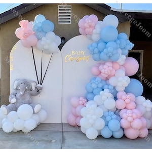 167 stks Roze Ballon Boog Wit Blauw Baby Douche Ballonnen Geslacht Onthullen Verjaardagsfeestje Gunsten Huwelijksverjaardag Boho Bruids Douche