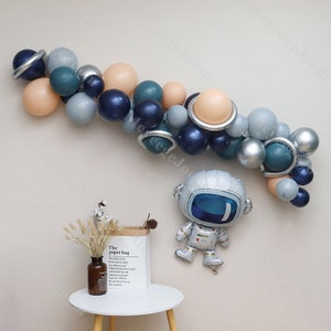 68pcs Astronauta Palloncino Ghirlanda Kit Blast Off Compleanno Galaxy Party Palloncini Baby Shower Genere Rivelare Decorazioni Per La Luna Balloon Arch