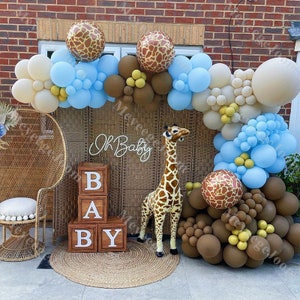 179pcs Safari Balloon Garland Kit Woodland Animals Jungle Baby Shower Two Wild Arch 1st Birthday Wild One Decor Gender Reveal Balloon Boxes