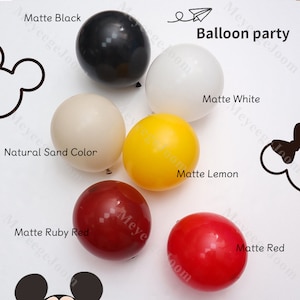 5"/10"/12"/18" Matte Ruby Red Boho Balloons Lemon White Party Sfondo Nero Sabbia naturale Addio al nubilato Forniture per feste di compleanno per matrimoni