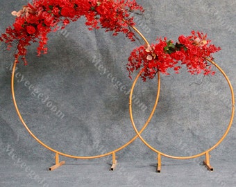 Globo de boda Aro Círculo Negro Round Stand Oro Blanco Metal Arco de hierro Stand Flower Stand Party Backdrop Ceremony Arch Baby Shower Decor